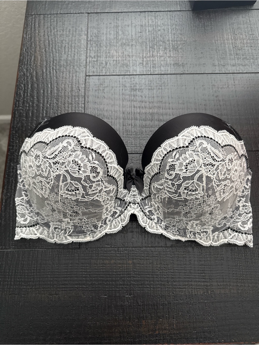 Victoria’s Secret Black and White Lace Bra